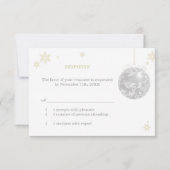 Elegante Silver Winter Wedding UAWG RSVP Karte (Vorderseite)