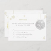 Elegante Silver Winter Wedding UAWG RSVP Karte (Vorne/Hinten)