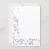 Elegante Silver Wirbel Einladung (Rückseite)