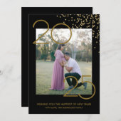 Elegante Silvesterkarte, Foto-Urlaubskarte Feiertagskarte (Vorne/Hinten)