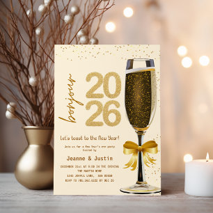 Elegante Silvesterparty-Einladung mit Champagner Einladung
