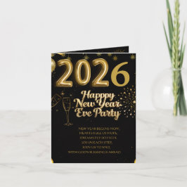 Elegante Silvesterparty-Einladungskarte Feiertagskarte