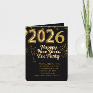 Elegante Silvesterparty-Einladungskarte Feiertagskarte