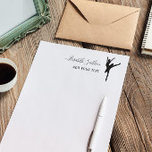 Elegante Simple Ballet Dancer Personal Stationery Briefbogen