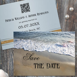 Elegante Simple Beach Save the Date Card Einladung