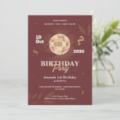 Elegante Simple Birthday Party Einladung (Stehend Vorderseite)