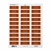 Elegante Simple Boho Terracotta Rücksendeadresse (Vorne)