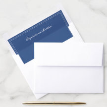 Elegante Simple Classic Blue Wedding