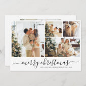 Elegante Simple Collage Weihnachtskarte Einladung (Vorne/Hinten)