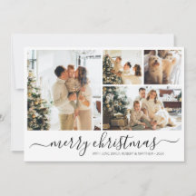 Elegante Simple Collage Weihnachtskarte