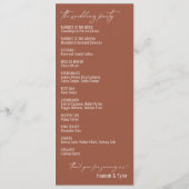 Elegante Simple Contemporary Typografy Terracotta Programm (Rückseite)