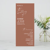 Elegante Simple Contemporary Typografy Terracotta Programm (Stehend Vorderseite)