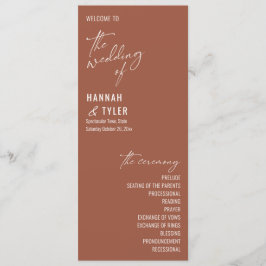 Elegante Simple Contemporary Typografy Terracotta Programm