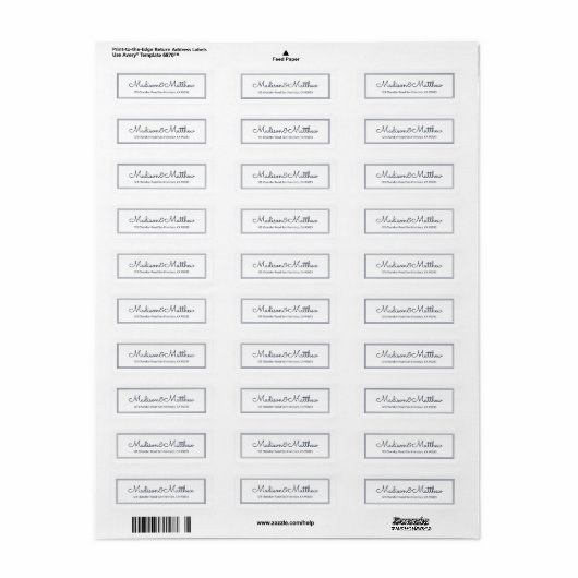 Elegante Simple Cursive Script-Rücksendeadresse (Vorne)