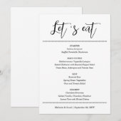 Elegante Simple Flat Menu Card Menükarte (Vorne/Hinten)