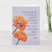 Elegante Simple Floral Sympathy Card Karte (Vorderseite)