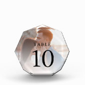 Elegante Simple Foto Wedding Tischnummer (Vorderseite)