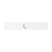 Elegante Simple Gold Celestial Moon Stars Hochzeit Einladungsbanderole (Flach)