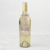 Elegante Simple Gold Glitzer Wedding Vielen Dank Flaschenanhänger (Auf Flasche)