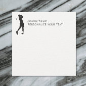 Elegante Simple Golf Player Personal Stationery Mitteilungskarte