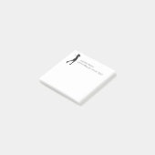 Elegante Simple Golf Player Personal Stationery Post-it Klebezettel (angewinkelt)