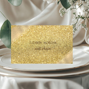 Elegante Simple Imitate Gold Glitzer Bokeh Visitenkarte