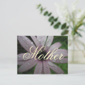 Elegante Simple Mother Blume Postkarte (Stehend Vorderseite)