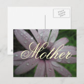 Elegante Simple Mother Blume Postkarte (Vorne/Hinten)