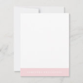 Elegante Simple Overlay Light Pink Name Note Card Mitteilungskarte (Vorderseite)