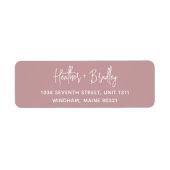 Elegante Simple Pink Dusty Rose Rücksendeadresse (Vorne)