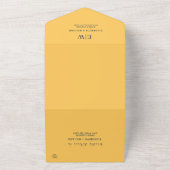 Elegante Simple Ray Blume mit Monogram Wedding All In One Einladung (Außenbereich)