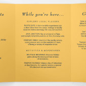 Elegante Simple Ray Blume mit Monogram Wedding Dreifach-gefaltete Programmkarte (Innenseite Mitte)