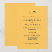 Elegante Simple Ray Blume mit Monogram Wedding