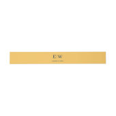 Elegante Simple Ray Blume mit Monogram Wedding Einladungsbanderole (Flach)