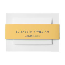 Elegante Simple Ray Blume mit Monogram Wedding Einladungsbanderole