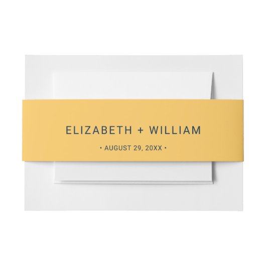 Elegante Simple Ray Blume mit Monogram Wedding Einladungsbanderole (Vorderseite Beispiel)