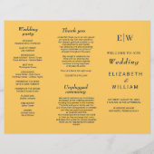 Elegante Simple Ray Blume mit Monogram Wedding Flyer (Vorne)