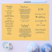 Elegante Simple Ray Blume mit Monogram Wedding Flyer (Einzeln)