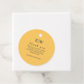 Elegante Simple Ray Blume mit Monogram Wedding Geschenkanhänger (Beispiel)