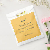 Elegante Simple Ray Blume mit Monogram Wedding Geschenktütchen (Versiegelt)