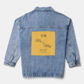 Elegante Simple Ray Blume mit Monogram Wedding Jeansjacke (Rückseite)