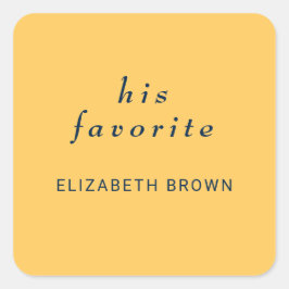 Elegante Simple Ray Blume mit Monogram Wedding Quadratischer Aufkleber