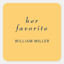 Elegante Simple Ray Blume mit Monogram Wedding Quadratischer Aufkleber