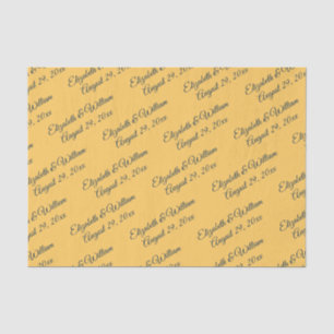 Elegante Simple Ray Blume mit Monogram Wedding Seidenpapier