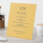 Elegante Simple Ray Blume mit Monogram Wedding Sockelschild (In Situ)