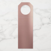 Elegante Simple Rose Gold Glitzer Moderne Vielen D Flaschenanhänger (Rückseite)