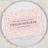 Elegante Simple Rose Gold Hochzeit Herzlichen Glüc Karte