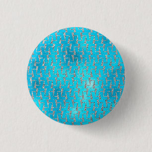 ELEGANTE SIMPLE SILVER TURQUIOSE BUTTON