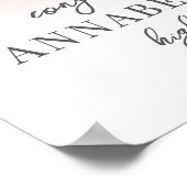 Elegante Simple Stylish Foto Graduation Party Sign Poster (Ecke)