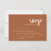 Elegante Simple Terracotta Wedding RSVP Karte (Vorderseite)